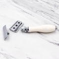 thumbnail image 3 of Parker Safety Razor 111W - Faux Porcelain (White) Double Edge Safety Razor & 5 Parker Premium Blades, 3 of 5