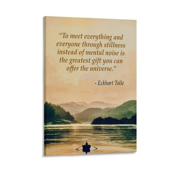 Eckhart Tolle Quotes Inspirational Canvas Wall Art Posters For Room Aesthetic And Decor 1 Poster For Bedroom Living Room Bathroom Kitchen Office Decor