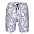 thumbnail image 4 of Naloa Rabbit And Floral Men's Beach Shorts, Surfing shorts, Swim trunks, Quick Dry Swim Trunks for Surfing Beach Fun - Medium, 4 of 9