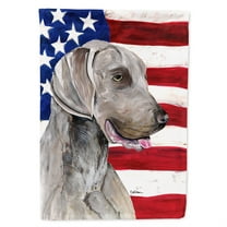 USA American Flag with Weimaraner Garden Flag