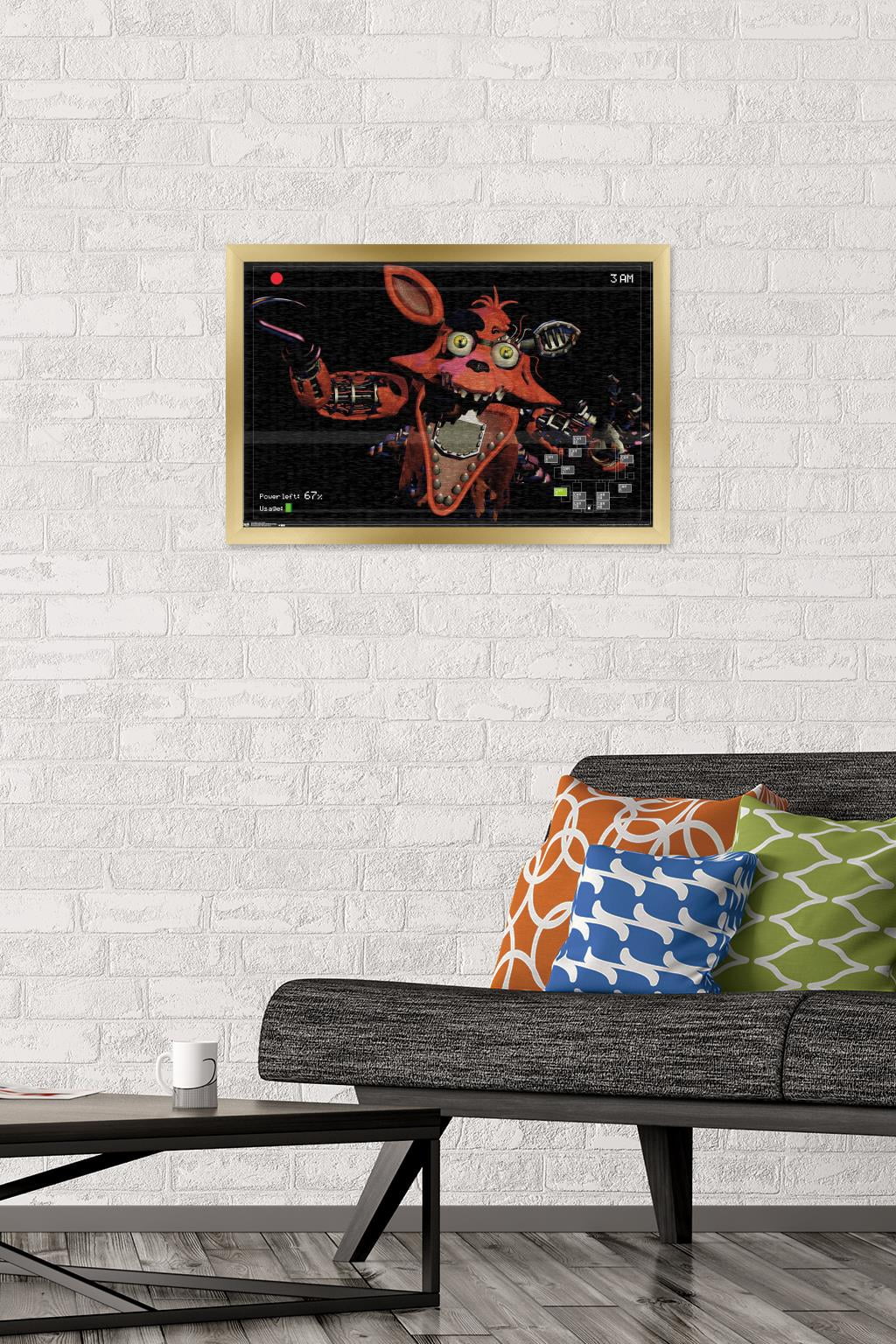 Five Nights at Freddy's - Foxy Camera Wall Poster, 14.725" x 22.375", Framed