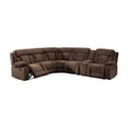 Milton Greens Stars Emerald Sectional with 3 Recliners and Console