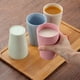 thumbnail image 5 of Taza para beber reutilizable, irrompible y ecológica para adultos, juego de vasos saludables biodegradables con paja de trigo, 5 multicolores, apto para lavavajillas, 5 of 7
