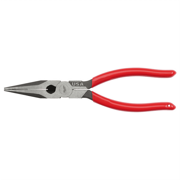 Milwaukee Tool 8" Long Nose Dipped Grip Pliers (USA)