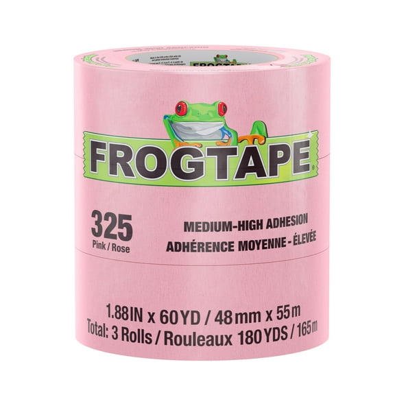 FrogTape 325 Performance Masking Tape - Pink, 3 Rolls, 1.88 in. x 60 yd.