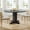 Black, variant on Round Dining Table for 4-6 People, 47" Wood Kitchen Table with Sturdy Pedestal Base, Farmhouse Circle Dinner Tables for Dining Room, Living Room, Apartment, Gray