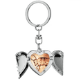 thumbnail image 1 of May April Taurus Constellation Zodiac Heart Angel Wing Key Chain Holder, 1 of 3