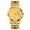 Gold Shell Gold Surface, variant on Men's watch, luminous quartz watch, calendar men's watch, waterproof steel band business men's watch, simple men's watch, fashionable men's wristwatch, trendy