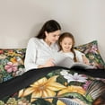thumbnail image 4 of jejeloiu Cute Hummingbird 7-Piece Twin Bedding Sets,Colorful Flower Bedding Comforter Set,Rustic Floral Sheet Sets For Girls,Microfiber Bedroom Decor Reversible, 4 of 8