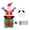 Multicolor - AU Plug, variant on M Buder 6ft / 180cm Christmas Inflatable Santa Claus Sitting on Gift Box with Candy Cane, LED Lighted Outdoor Yard Decoration, 100-240V EU Plug Style