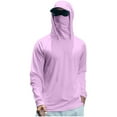 thumbnail image 3 of Kixjoy Hooded Upf 50 Long Sleeve Mens Athletic Casual Quick-Dry Hoodies Loose Fit Work Hooded Shirt Lightweight Cool Blouses with Mask, Purple XL, 3 of 3
