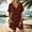 Wine, variant on Womens Rompers for Summer Short Sleeve V Neck Short Jumpsuits with Pockets Casual Loose Overall Shorts Beach Outfits, Limited Time Under 10 Dollars
