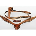 thumbnail image 2 of Horse Show Saddle Tack Rodeo Bridle Western Leather Headstall Breast Collar 7826, 2 of 2
