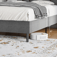 thumbnail image 6 of 4 EVER WINNER King Size Bed Frame, Upholstered Platform Bed with Headboard, Button Tufted Headboard, Gray, 6 of 8