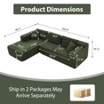 thumbnail image 5 of JONPONY  Sponge Sectional Sofa Couch for Living Room,L Shaped Modern Lamb Modular High Density Sponge Floor Sofa,Upholstered Corner Cloud Couch,Green, 5 of 9