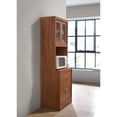 thumbnail image 3 of Contemporary Home Living 71" Red Top and Bottom Enclosed Kitchen Cabinet, 3 of 4