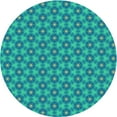thumbnail image 1 of Ahgly Company Indoor Round Patterned Dark Turquoise Green Area Rugs, 8' Round, 1 of 6
