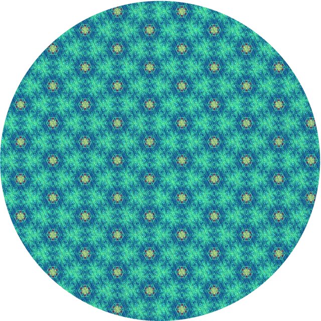 Ahgly Tapis Rond Lavable en Machine Intérieur Transitionnel Turquoise Foncé Vert, 3 Pieds Rond