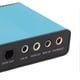thumbnail image 3 of 6 Channel USB Sound Card, 48kHz Sampling Rate, Analog Playback, Recording, External Sound Card for Laptop, Blue, 3 of 4