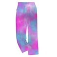 thumbnail image 4 of Simua Women's Tie-dye Printed Wide Leg Pants Elastic Waist Side Pocket Casual Trousers S-XXL Lounge & Outdoor Pants, 4 of 5