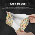 thumbnail image 3 of Goofa Vintage Cup Pattern Triangle Square Tissue Box Cover, Modern PVC Leathe Facial Paper Holder,Decorative Holder/Organizer for Bathroom Vanity Countertop, 3 of 9