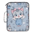 thumbnail image 2 of Haosy Accordion File Organizer Zipper Binder 500 Sheet 6-Tab Expanding File Folder Multi-Pocket 1.2 Inch 3 Ring Cute Cat with Overalls, 2 of 7