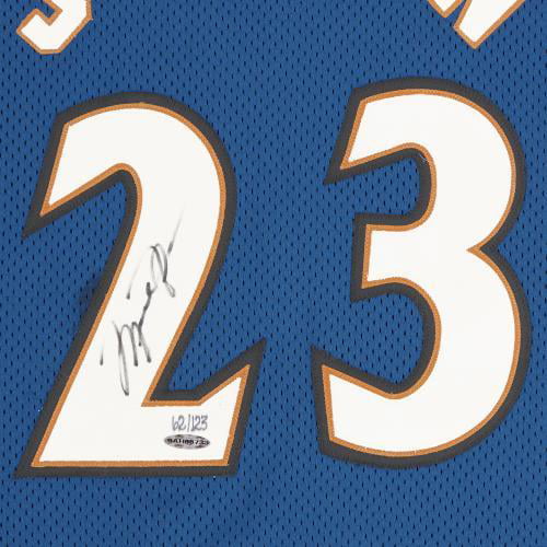 Michael Jordan Chicago Bulls Upper Deck Autographed Jersey with Embroidered  Stats - Limited Edition of 123 - Red