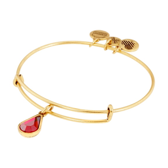 Alex And Ani Teardrop January Garnet Birthstone Rafaelian Gold Bangle A17EB40RG