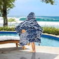 thumbnail image 3 of Yayeee Kids Hooded Towel with Hand Pockets Beach Soft Absorbent Bath Wrap 50 x 23.5 inch, Blue Night Sky, 3 of 5