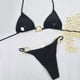 thumbnail image 4 of Trajes de baño Amzcrzy Tankini para mujer, trajes de baño, trajes de baño, bikini para mujer, conjuntos de bikini de moda de color sólido con tirantes y espalda descubierta, negro, L, 4 of 5