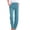 H#02-Blue, variant on Hudaneo Ladies Travel Casual Linen Pants Elastic Waist Drawstring Pockets Straight Leg Trousers, S-XXXL