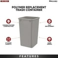 thumbnail image 3 of Rev-A-Shelf 27 qt. Replacement Waste Container for Rev-A-Shelf Pullouts, Silver, 2-pack, 3 of 8