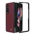 thumbnail image 2 of Elehold PU Leather Case for Samsung Galaxy Z Fold 3 7.6 inch Ultra Slim Luxury Leather and Soft TPU with Shockproof Lens Screen Protection Support Wireless Charging Phone Cover Folding Case,Winered, 2 of 8
