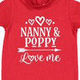 thumbnail image 3 of Inktastic Nanny and Poppy Love Me Granddaughter Baby Fleece Romper, 3 of 4