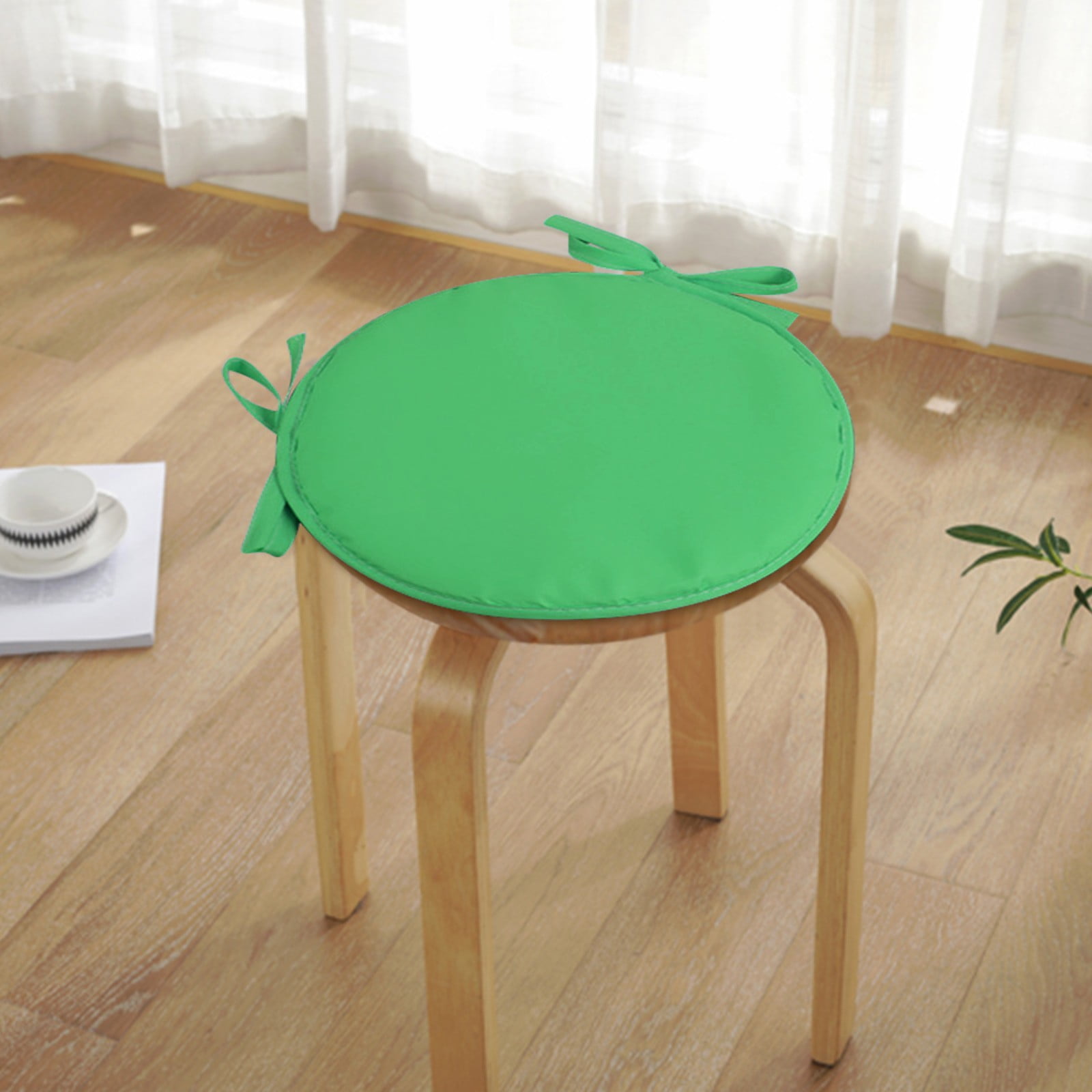 Fdelink Cushion Round Garden Chair Pads Seat Cushion for Outdoor Bistros Stool Patio Dining Room Seat Cushion (Green)