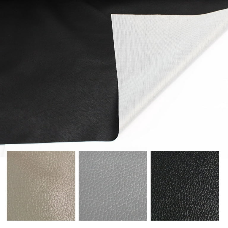 Car Elements Vinyl Marine Material Semi Perforated Faux Upholstery Leather Knitted Fabric Backing Car Seat Cover Repair, Furniture Handmade DIY, Size: 90 x 54