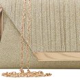 thumbnail image 2 of Bolsos de embrague tipo sobre Bolso de noche con cadena Bolsos de fiesta elegantes a la moda (Oro), 2 of 5