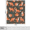 thumbnail image 6 of Cute Fox Blanket Funny Animal Fox with Flower Decor Throw Blanket Fox Gifts for Girls Boys Super Warm Soft Plush Lightweight Fleece Flannel Blanket Winter Couch Bedding Blanket for Kids Women 60"x80", 6 of 6