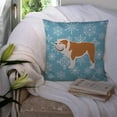 thumbnail image 3 of Winter Snowflake Dog Profile Art Fabric Decorative Pillow, 3 of 4
