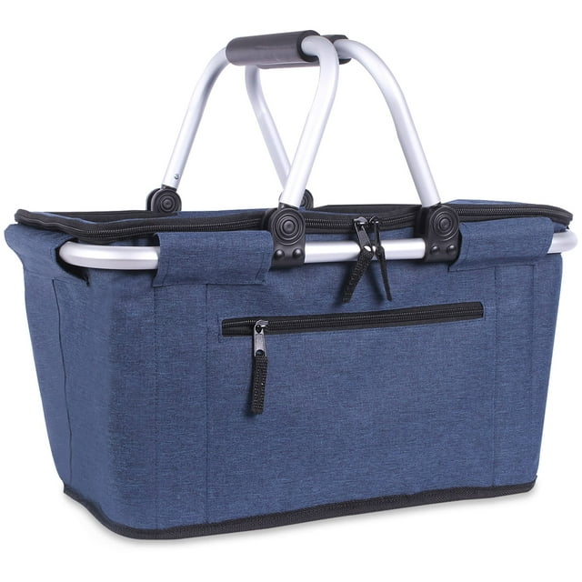 Canasta de picnic SIYUAN plegable para compras 27L Azul