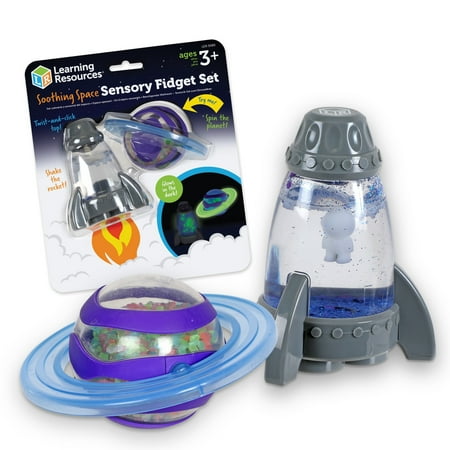 Learning Resources Soothing Space Sensory Fidget Set, Sensory Fidget Toys, Calm Down Corner Supplies, Toddler Travel Toys, Ages 3+, 2 Pieces