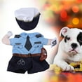thumbnail image 4 of LYUMO Pet Police Costume, Polyester Cute Pet Halloween Clothes Penalty Police Upright Costume Dress Up for Cats Dogs, Pet Police Clothes, 4 of 8