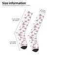 thumbnail image 2 of Fotbe Pink Butterflies (2) Calcetas Divertidas Estampadas para Hombre y Mujer, Calcetas de Algodón hasta la Rodilla para Caminar, Correr, Enfermería y Embarazo, 2 of 6