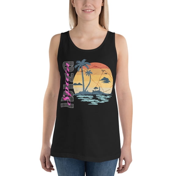 Ibiza, Spain Tank Top Women | Spring Break Summer Vacation Tank (XS)
