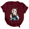 thumbnail image 2 of Women Dolly Shirts Country Music Legend T-Shirt Crewneck Short Sleeve Shirt Vintage Graphic Blouse Loose Fit T-Shirt Retro Tee Top 3XL, 2 of 5