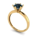 thumbnail image 2 of 1 ct Round Cut Natural London Blue Topaz Solitaire Engagement Ring for Women in 18K Yellow Gold, 2 of 5