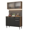 thumbnail image 1 of Mueble de Cocina Emilly 105cm con Alacena Marrón/Negro Madesa, 1 of 10