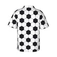 thumbnail image 3 of Haiem Soccer Ball Printed Hawaiian Shirt for Men - Men’s Casual Beach Summer Shirts - Stretch Fabric with Modern Fit-Medium, 3 of 9