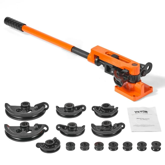 Dobladora de tubos VEVOR 3/8-1 OD manual con 7 troqueles de doblado