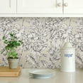 thumbnail image 4 of NuWallpaper Grey Cayman Vinyl Peel And Stick Wallpaper, 216-in by 20.5-in, 30.75 sq. ft., 4 of 7